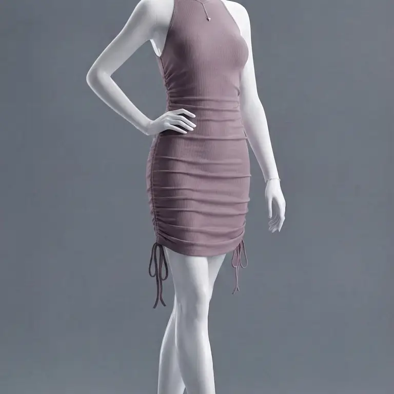 Vestido tipo Bodycon mini con detalles ruched's photo #3